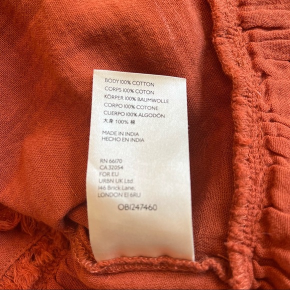 Free People Lyra Tiered Bed Jacket Burnt Orange Size Medium - Picture 12 of 12